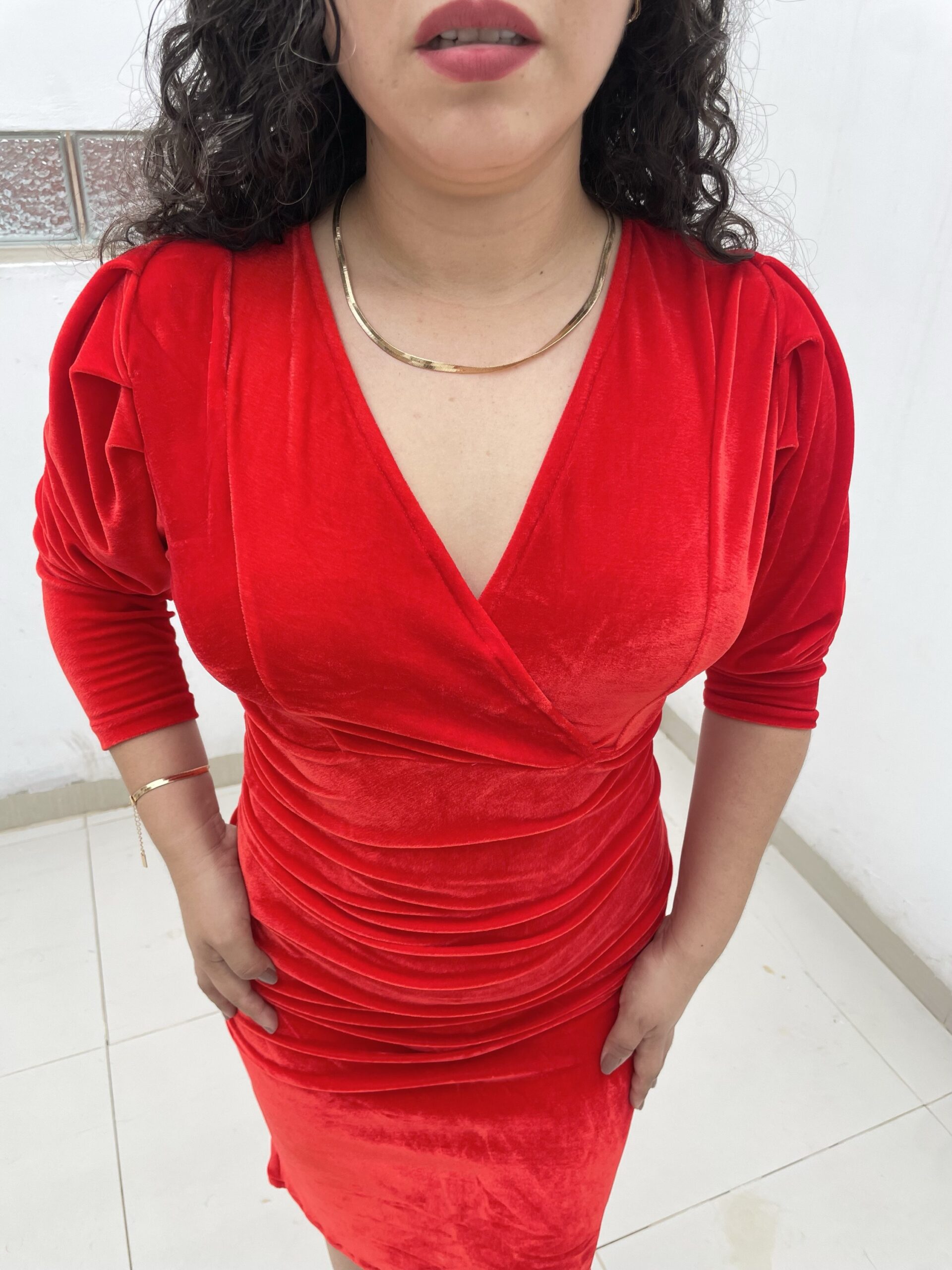 Vestido rojo plush: imagen 4