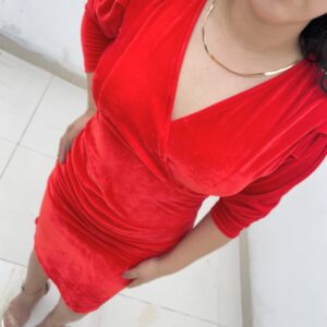 Vestido rojo plush: imagen 3