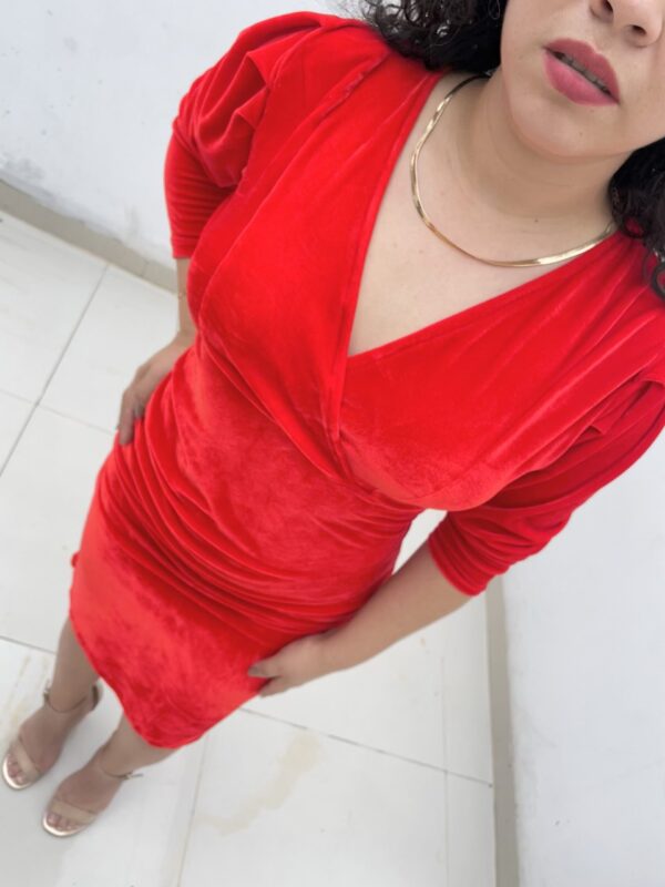 Vestido rojo plush: imagen 3