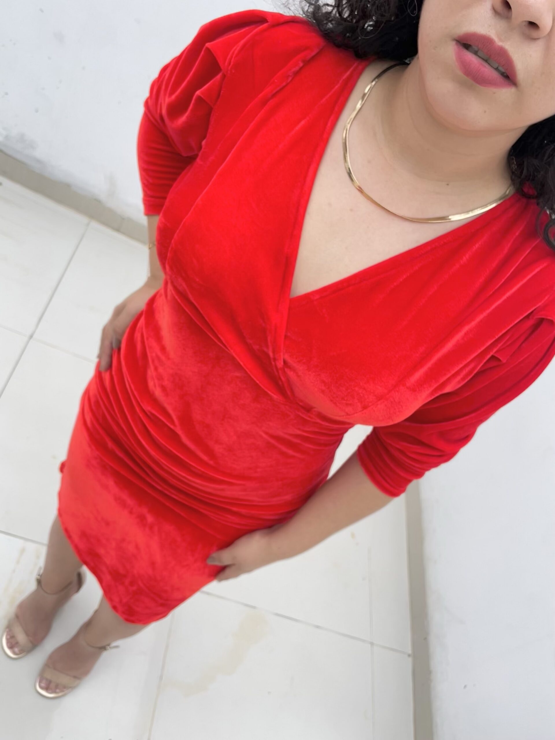 Vestido rojo plush: imagen 3
