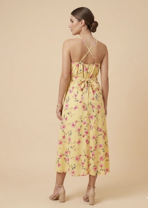 Vestido amarillo floral: imagen 2