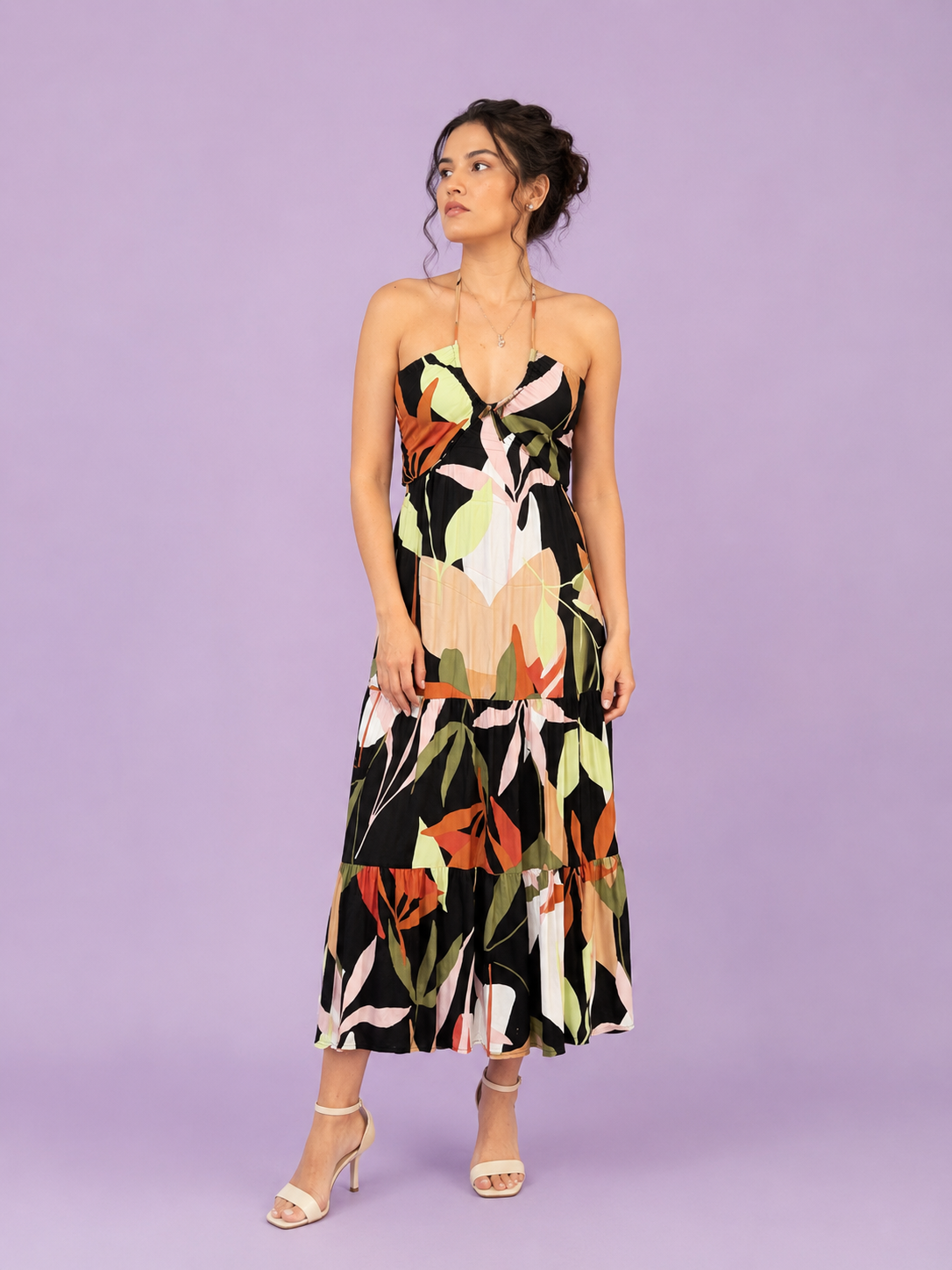 Vestido Estampado negro: imagen 1