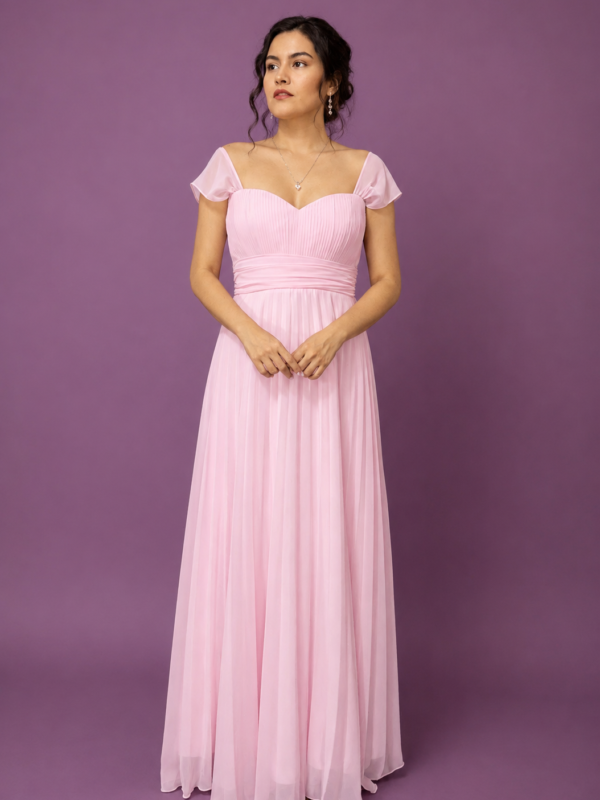 8e683dd7-fd1b-4750-a6d0-6e36b3e2209a Vestido drapeado Rosa bebé