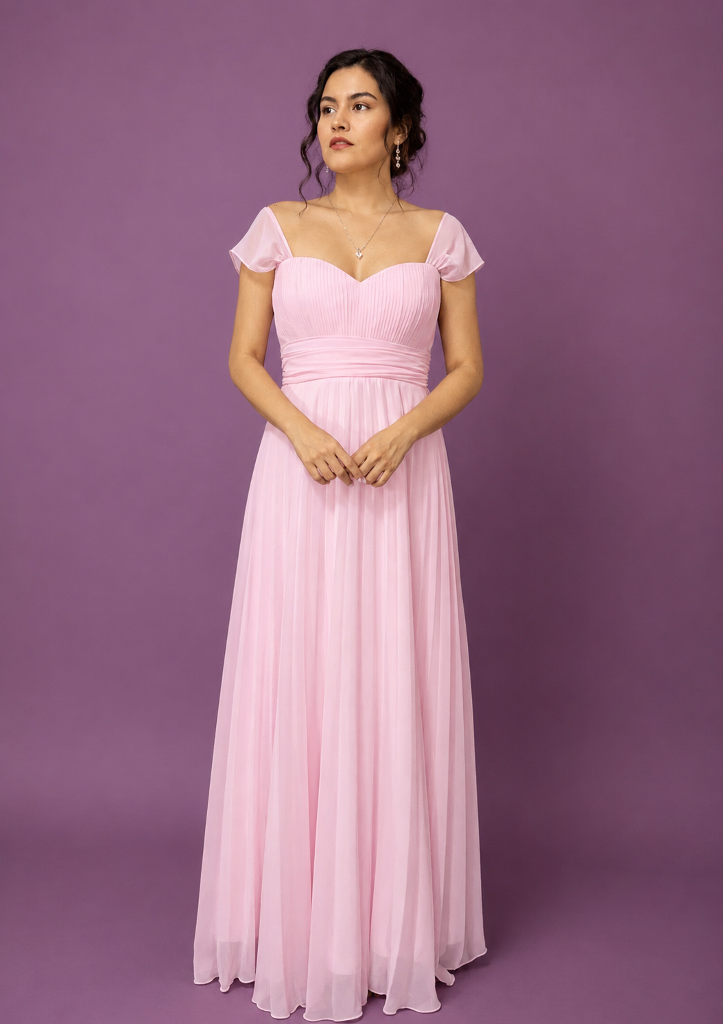 Vestido drapeado Rosa bebé: imagen 1