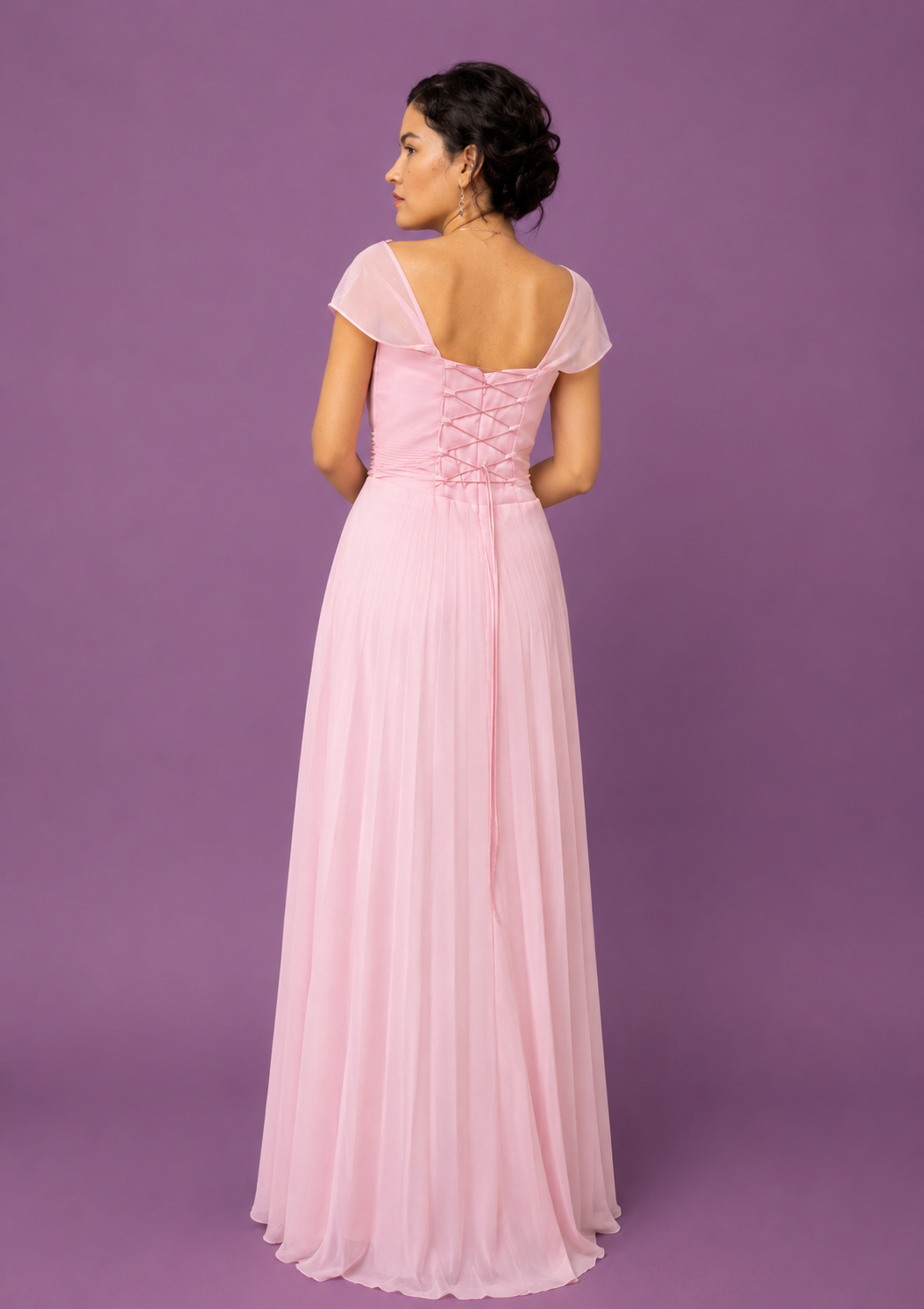 Vestido drapeado Rosa bebé: imagen 2