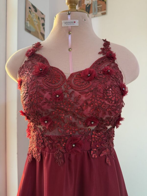 Corsé Encaje Vino: imagen 4