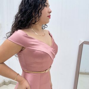 Pink Dress Off-Shoulder: imagen 4