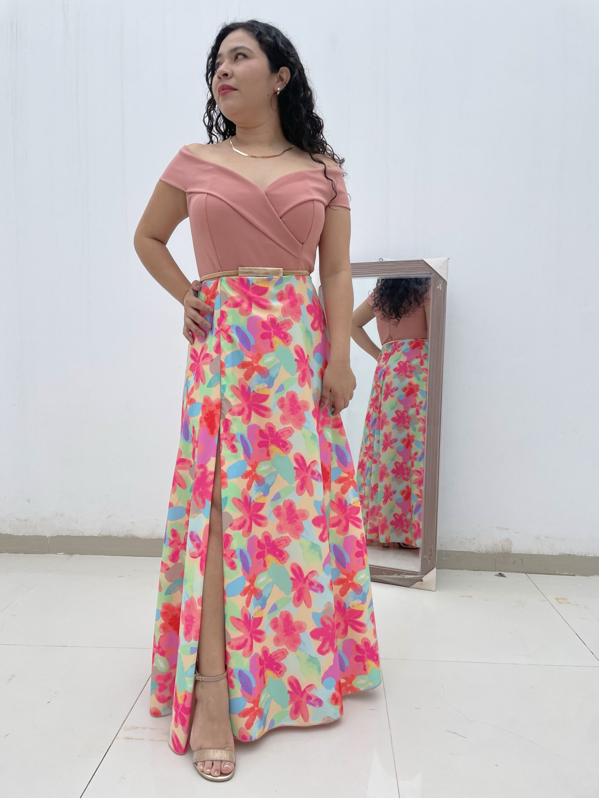 Pink Printed Dress: imagen 3