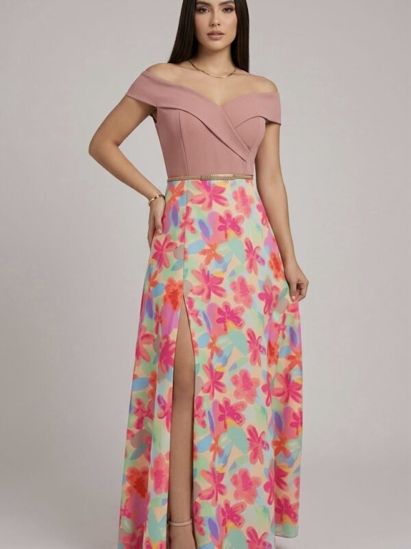 Pink Printed Dress