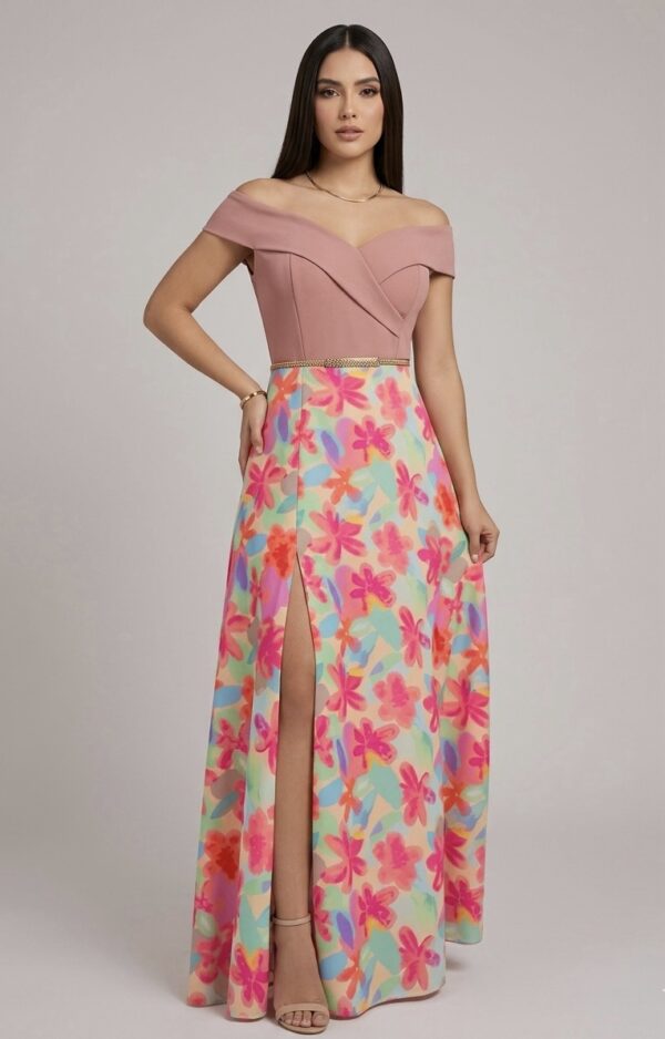 Pink Printed Dress