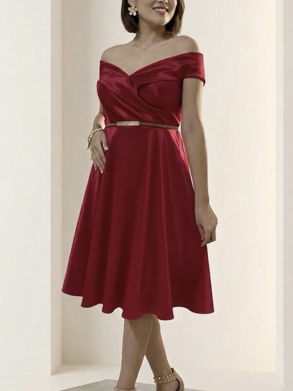 img_4472 Vestido Olivia satin Rojo vino